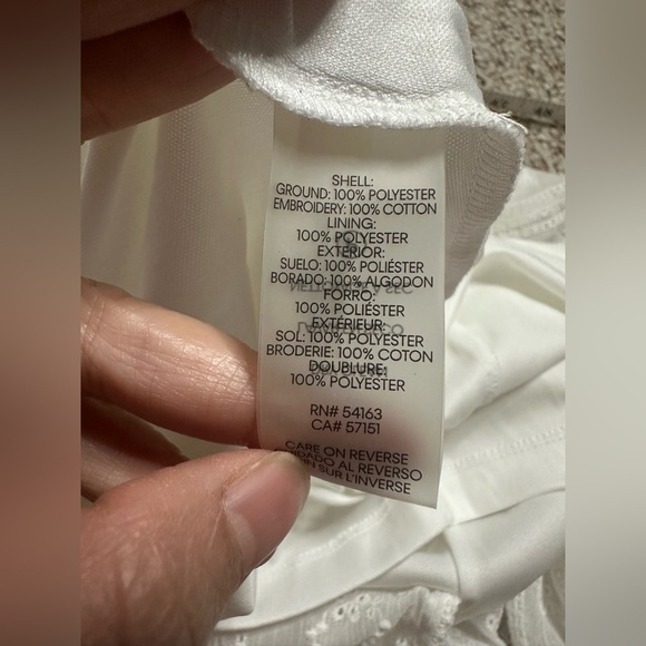 Calvin Klein White Eyelet Lace Fit & Flare Fully Lined size 2 - Picture 6 of 6